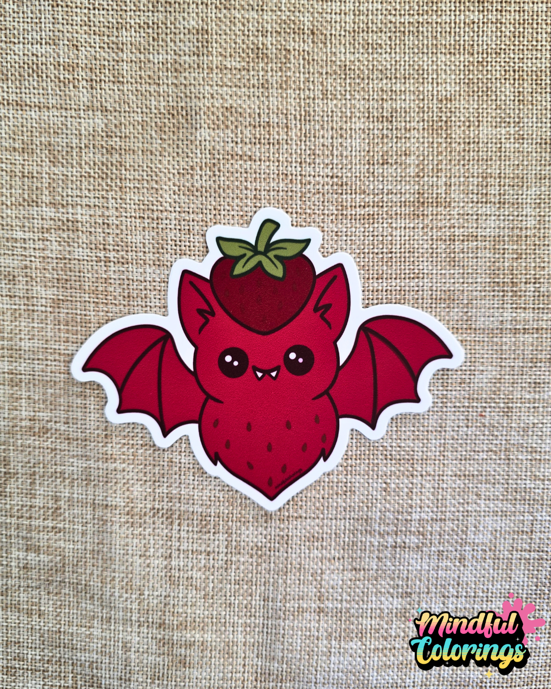 Sticker: Strawberry Bat