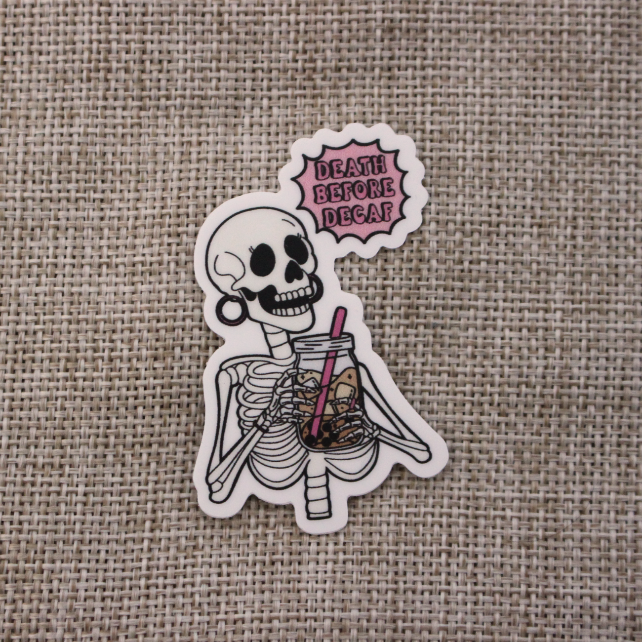 Sticker: Death Before Decaf
