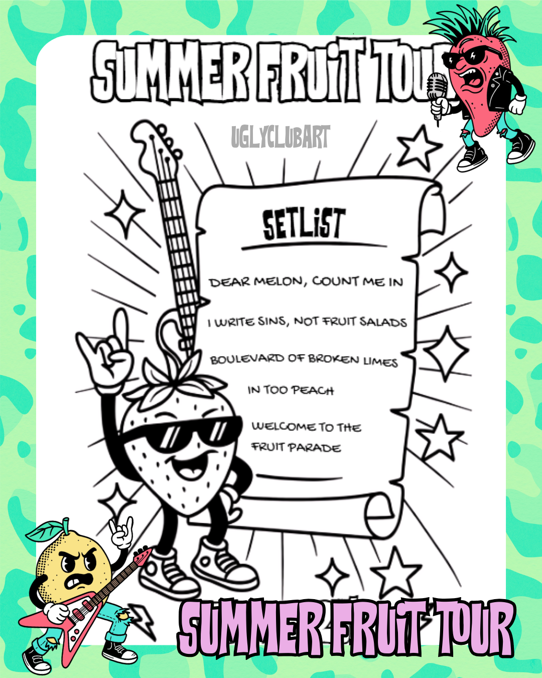 Coloring & Activity Book: Summer Fruit Tour