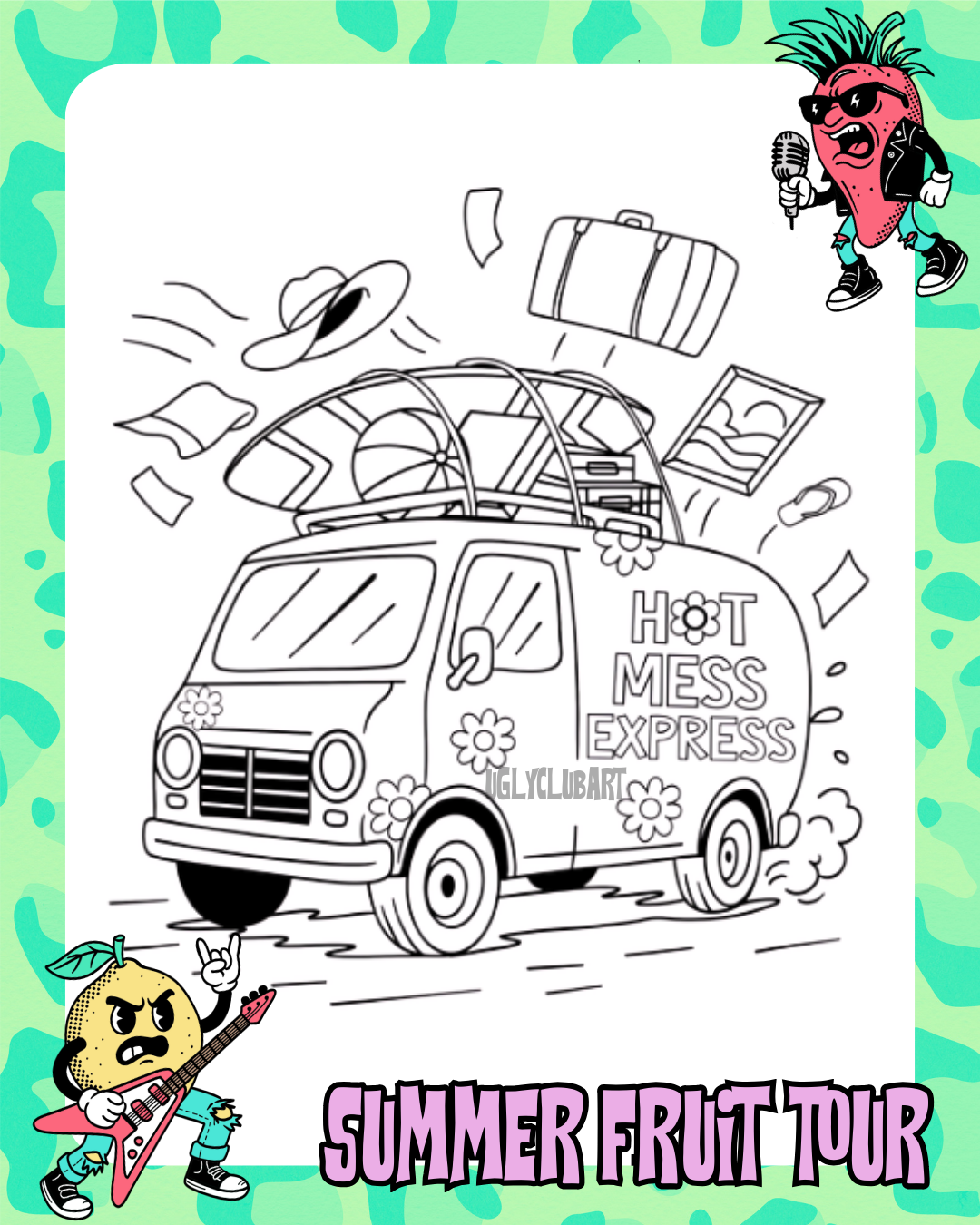 Coloring & Activity Book: Summer Fruit Tour
