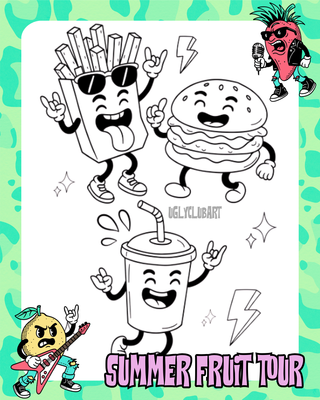 Coloring & Activity Book: Summer Fruit Tour