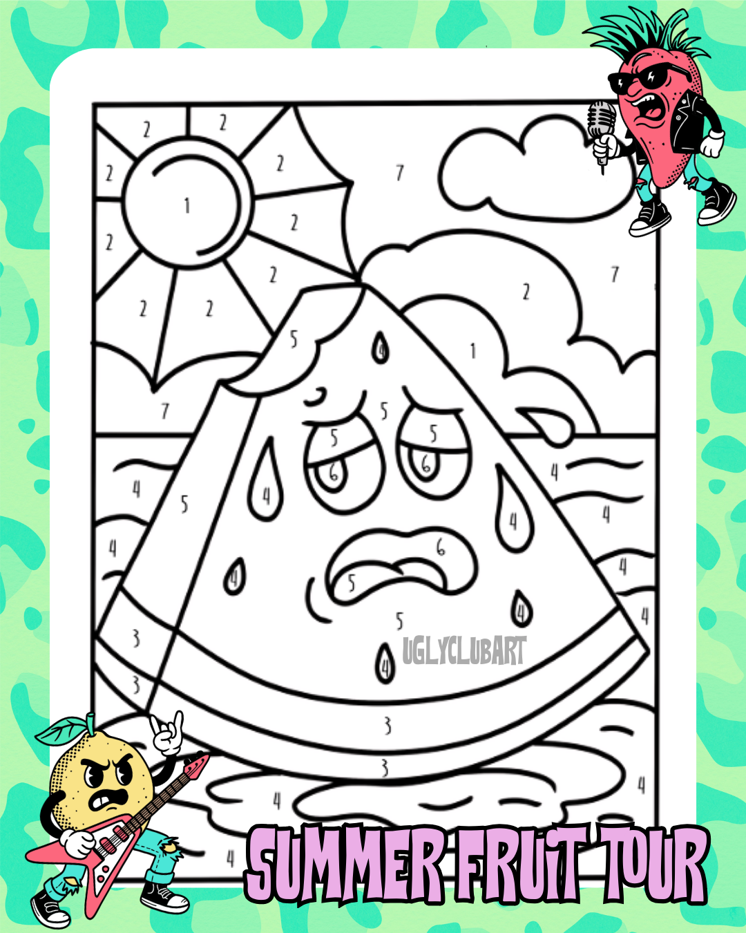 Coloring & Activity Book: Summer Fruit Tour
