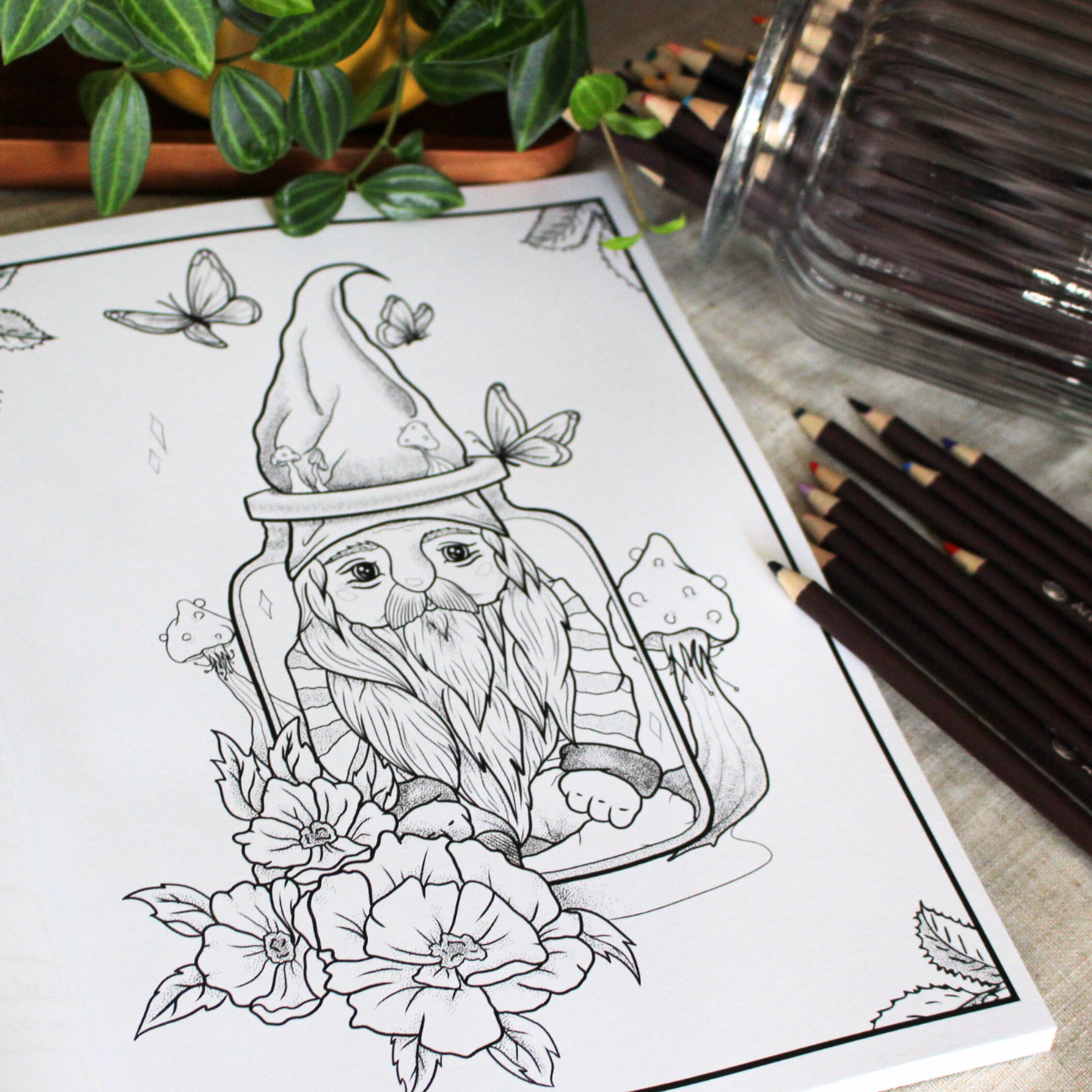 Anxiety Colouring Journal: Whimsical Cottagecore