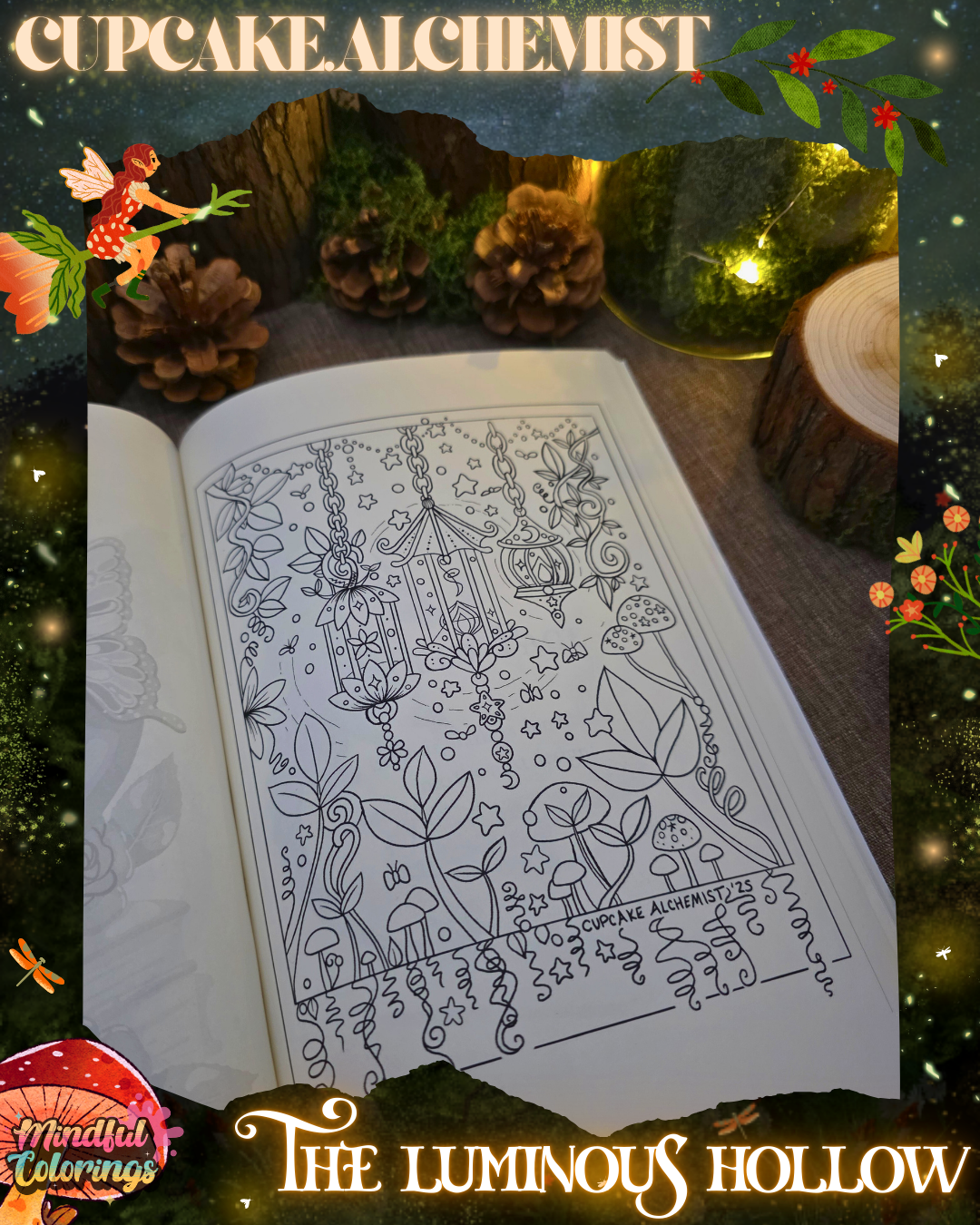 Anxiety Colouring Journal: The Luminous Hollow