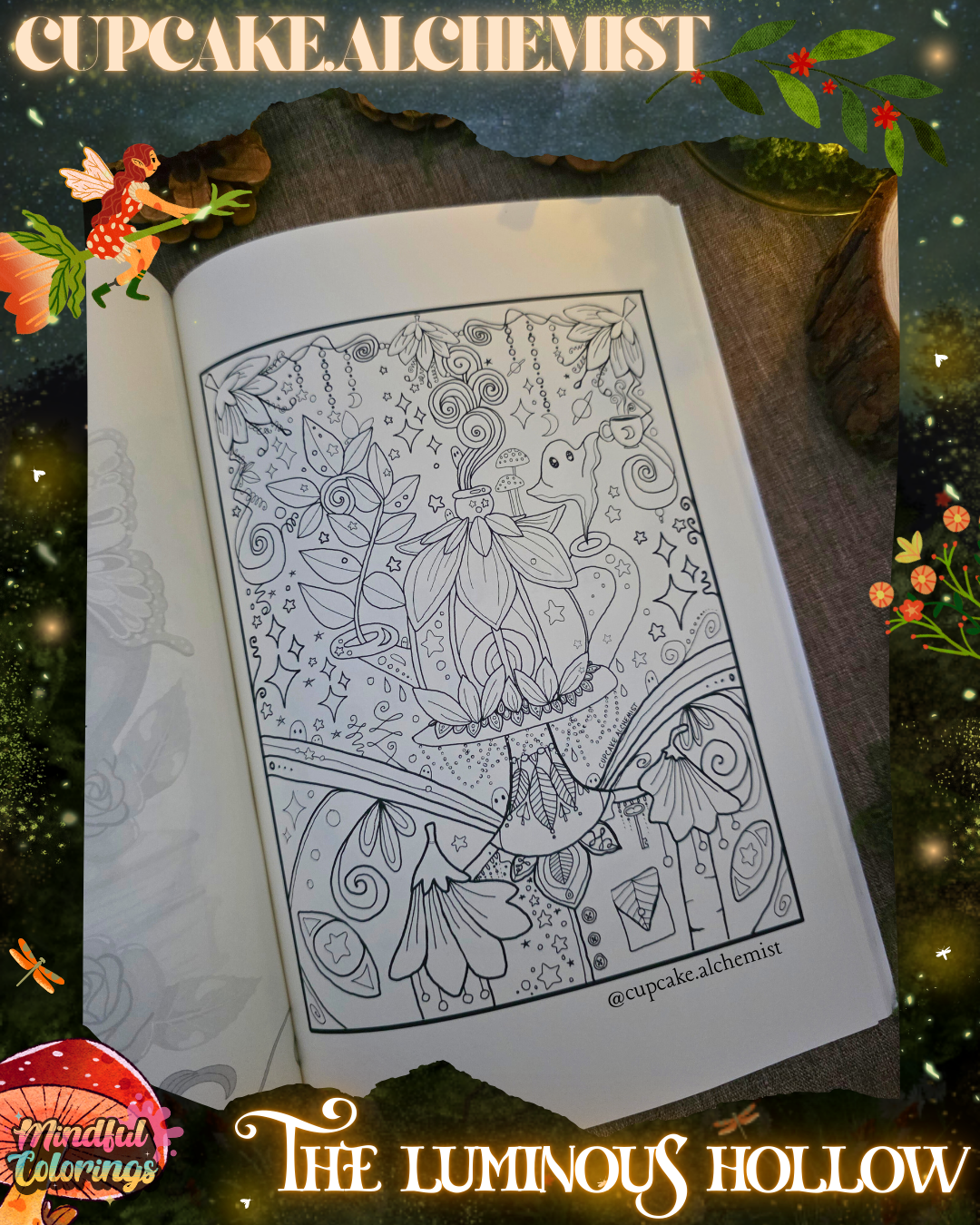 Anxiety Colouring Journal: The Luminous Hollow