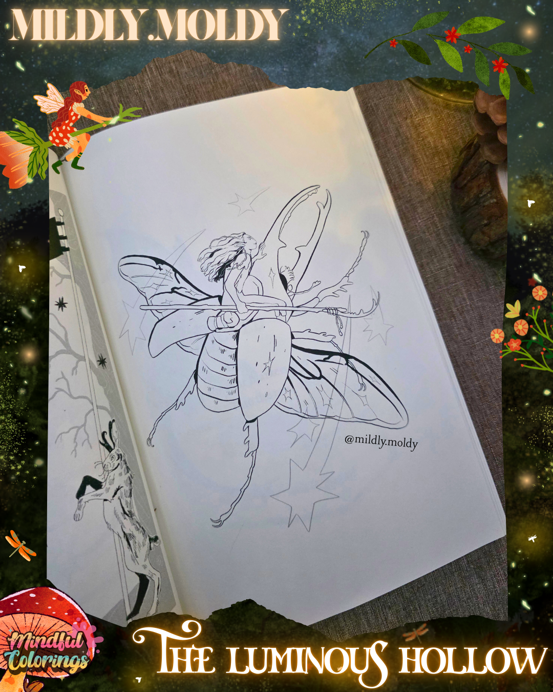 Anxiety Colouring Journal: The Luminous Hollow