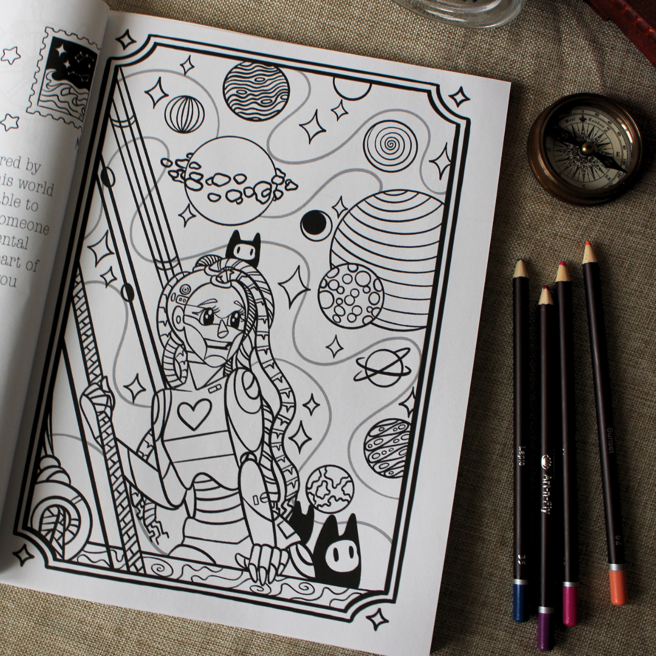 Anxiety Colouring Journal: Cosmic Voyage