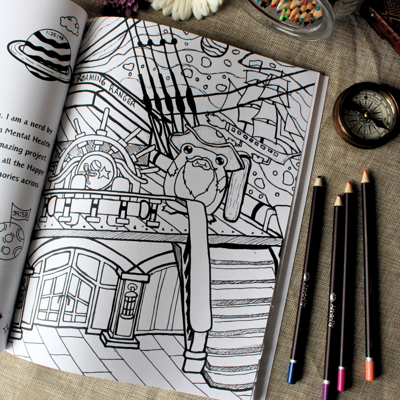 Anxiety Colouring Journal: Cosmic Voyage