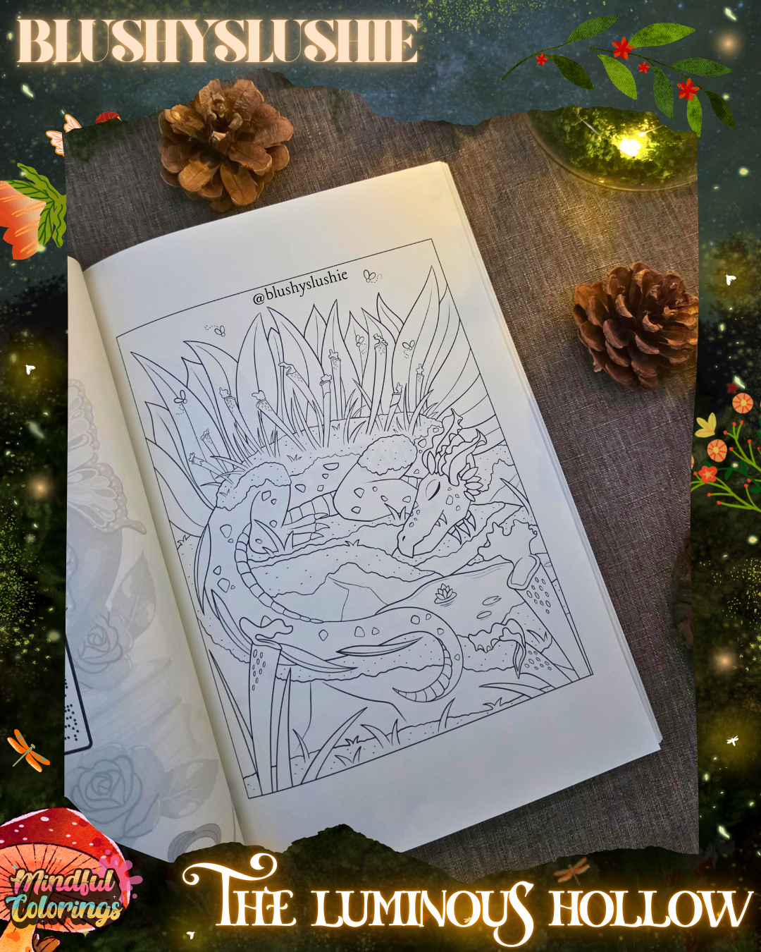 Anxiety Colouring Journal: The Luminous Hollow