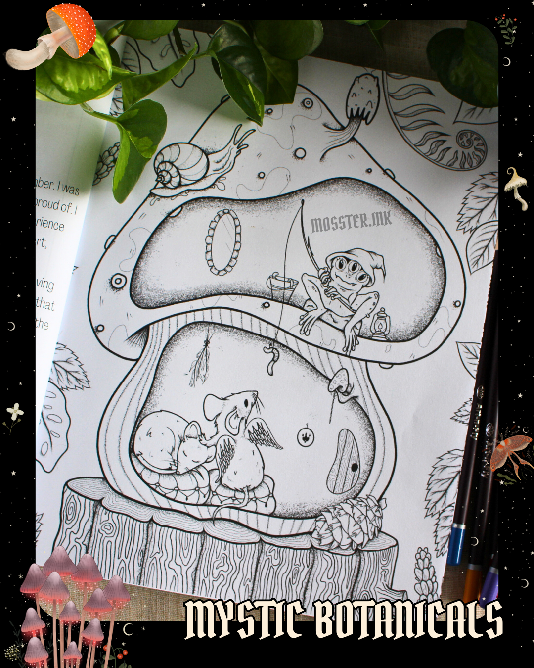 Anxiety Colouring Journal: Mystical Botanical
