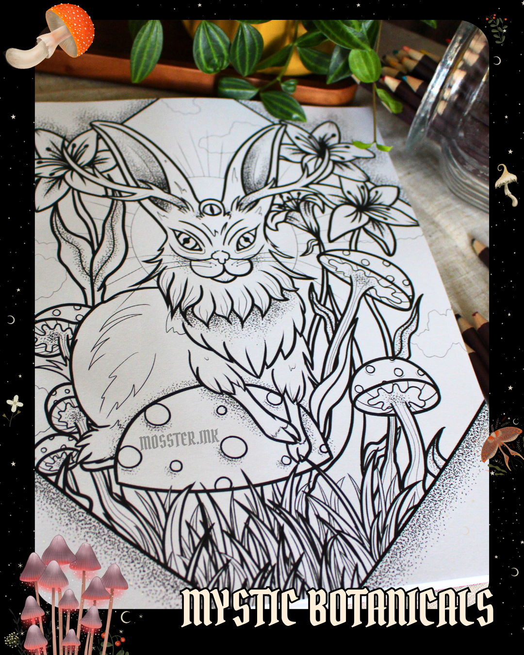 Anxiety Colouring Journal: Mystical Botanical