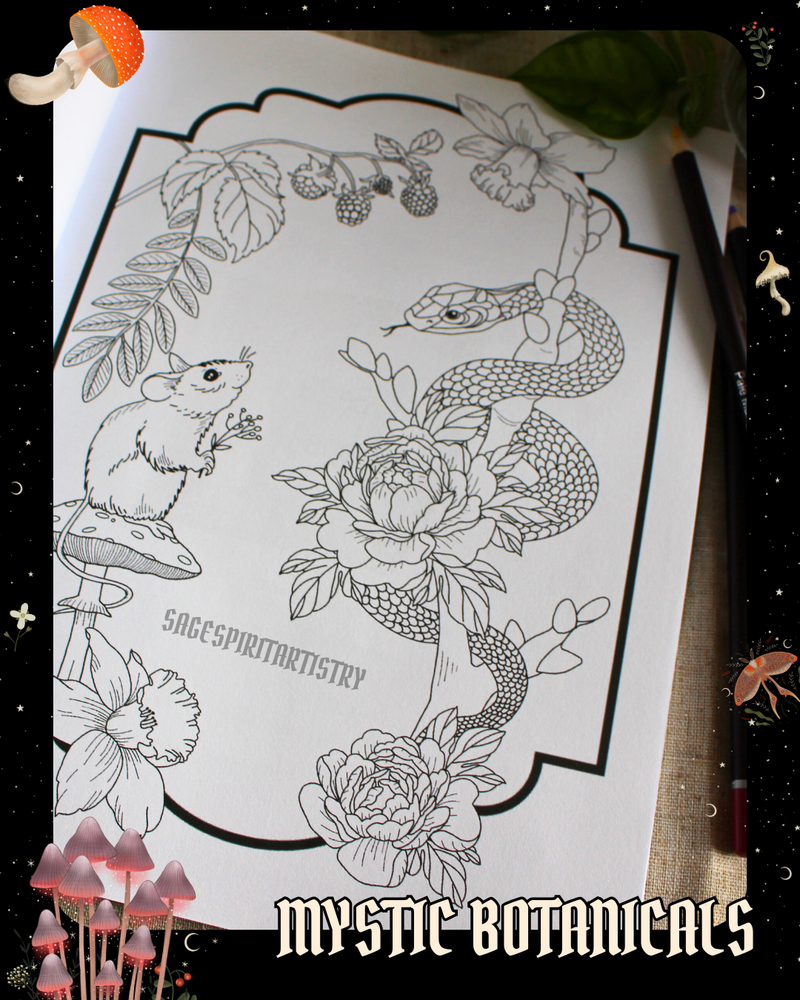 Travel Anxiety Journal: Mystic Botanicals-zoom-