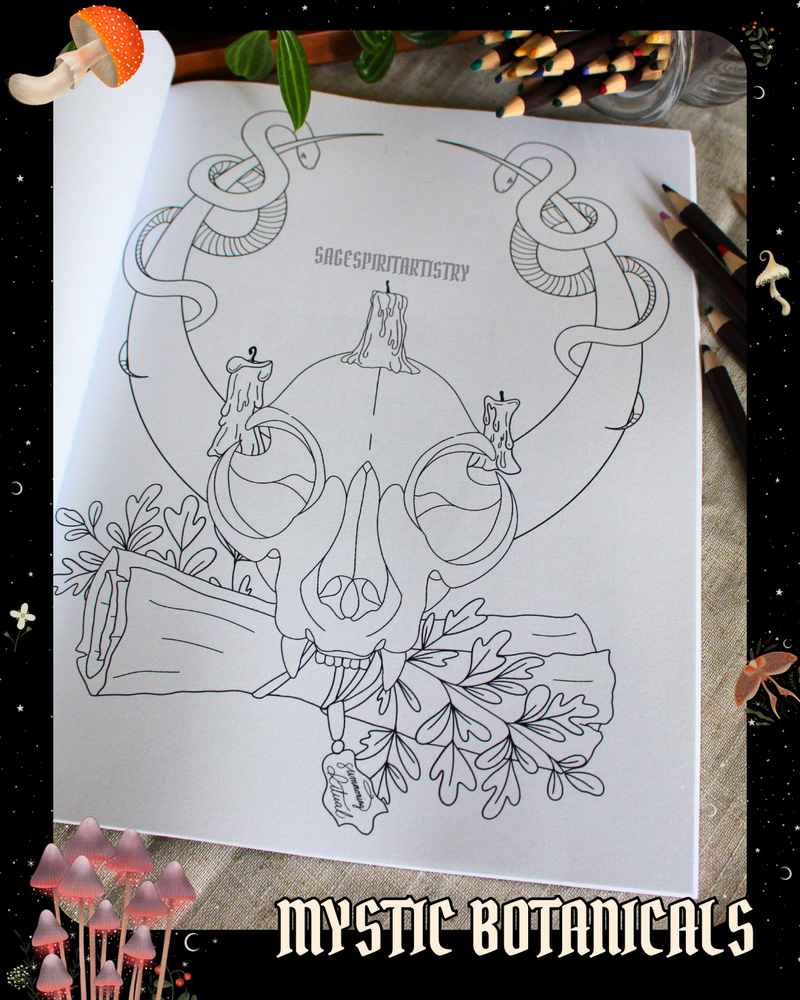 Travel Anxiety Journal: Mystic Botanicals-zoom-