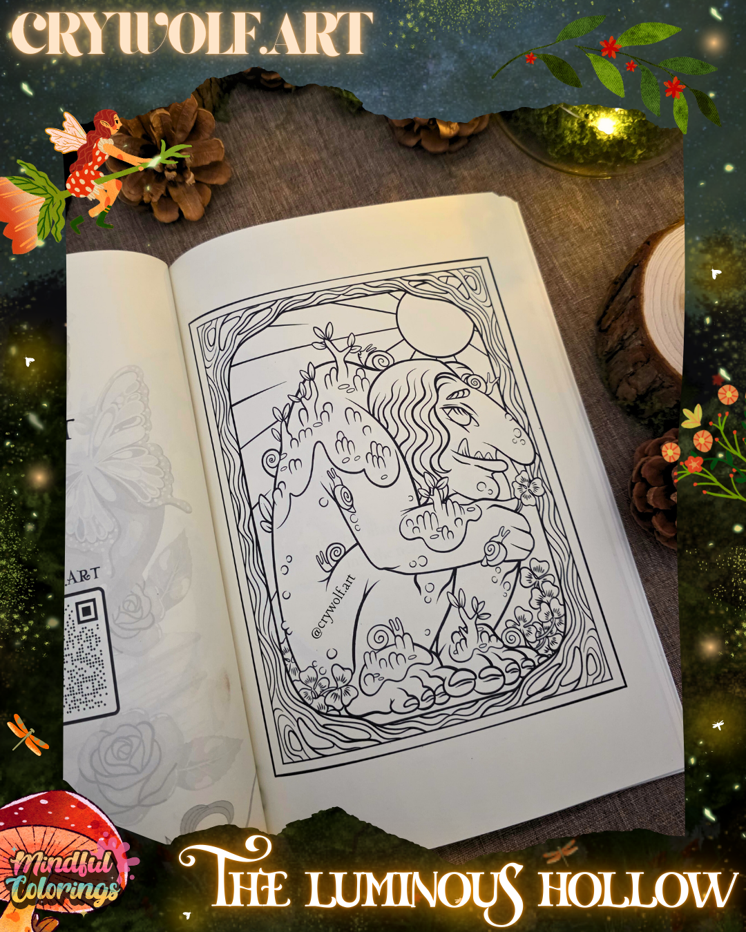 Anxiety Colouring Journal: The Luminous Hollow