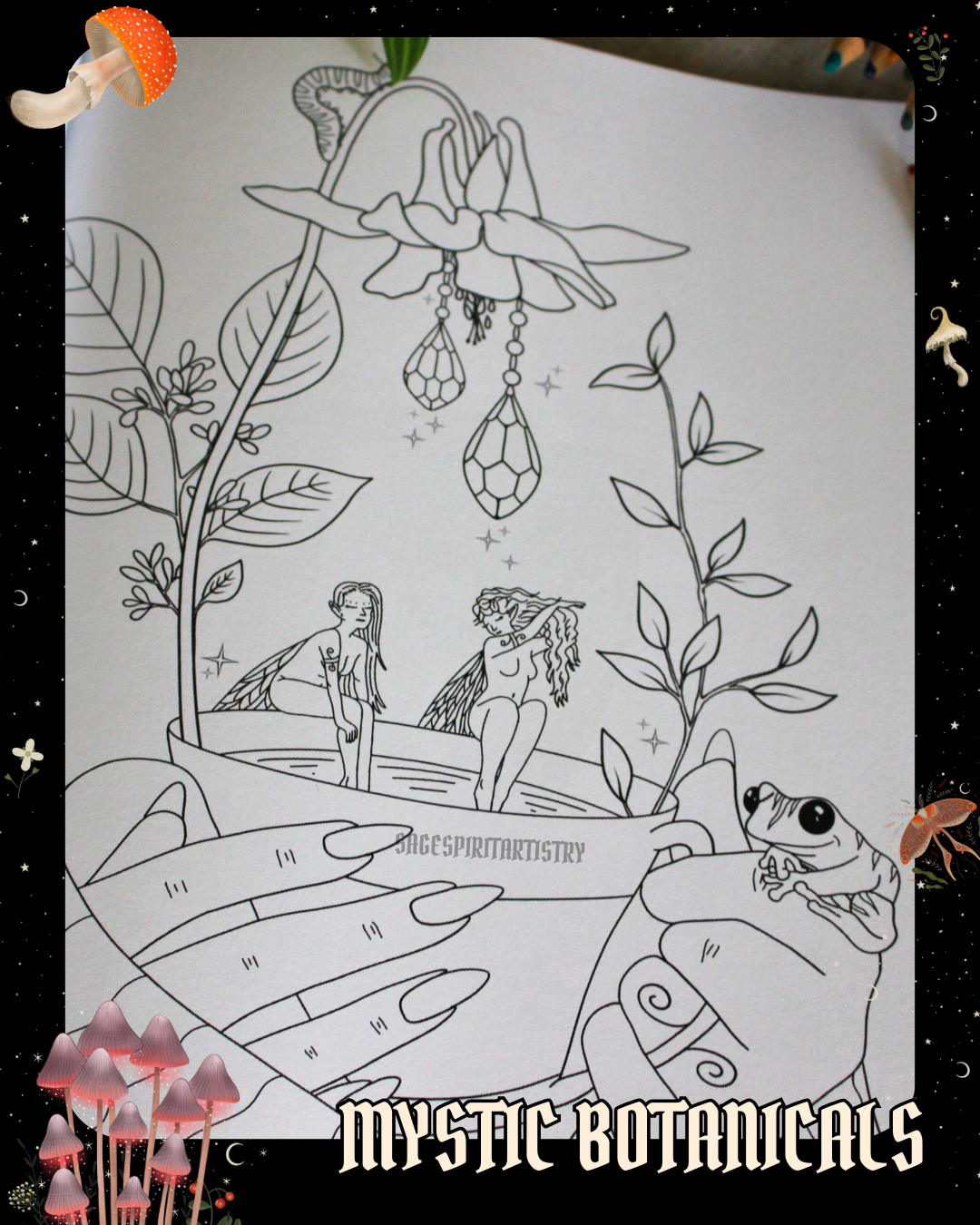 Anxiety Colouring Journal: Mystical Botanical
