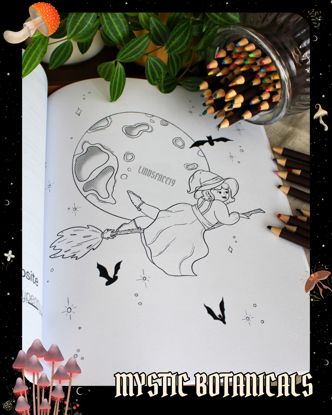 Anxiety Colouring Journal: Mystical Botanical