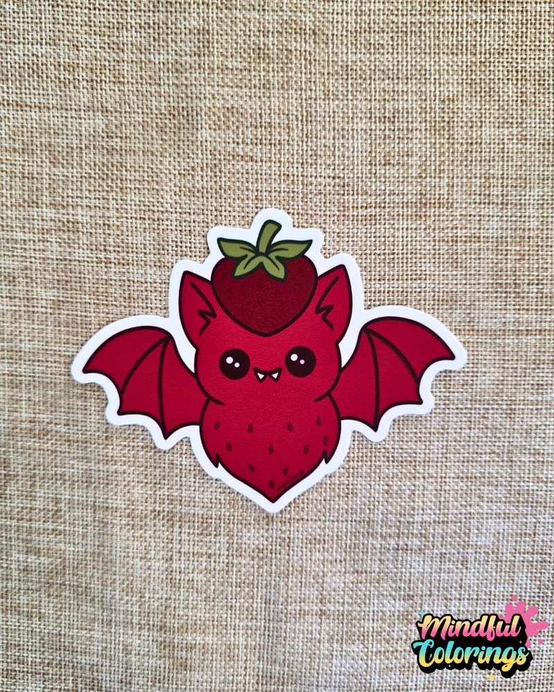 Sticker: Strawberry Bat-zoom-