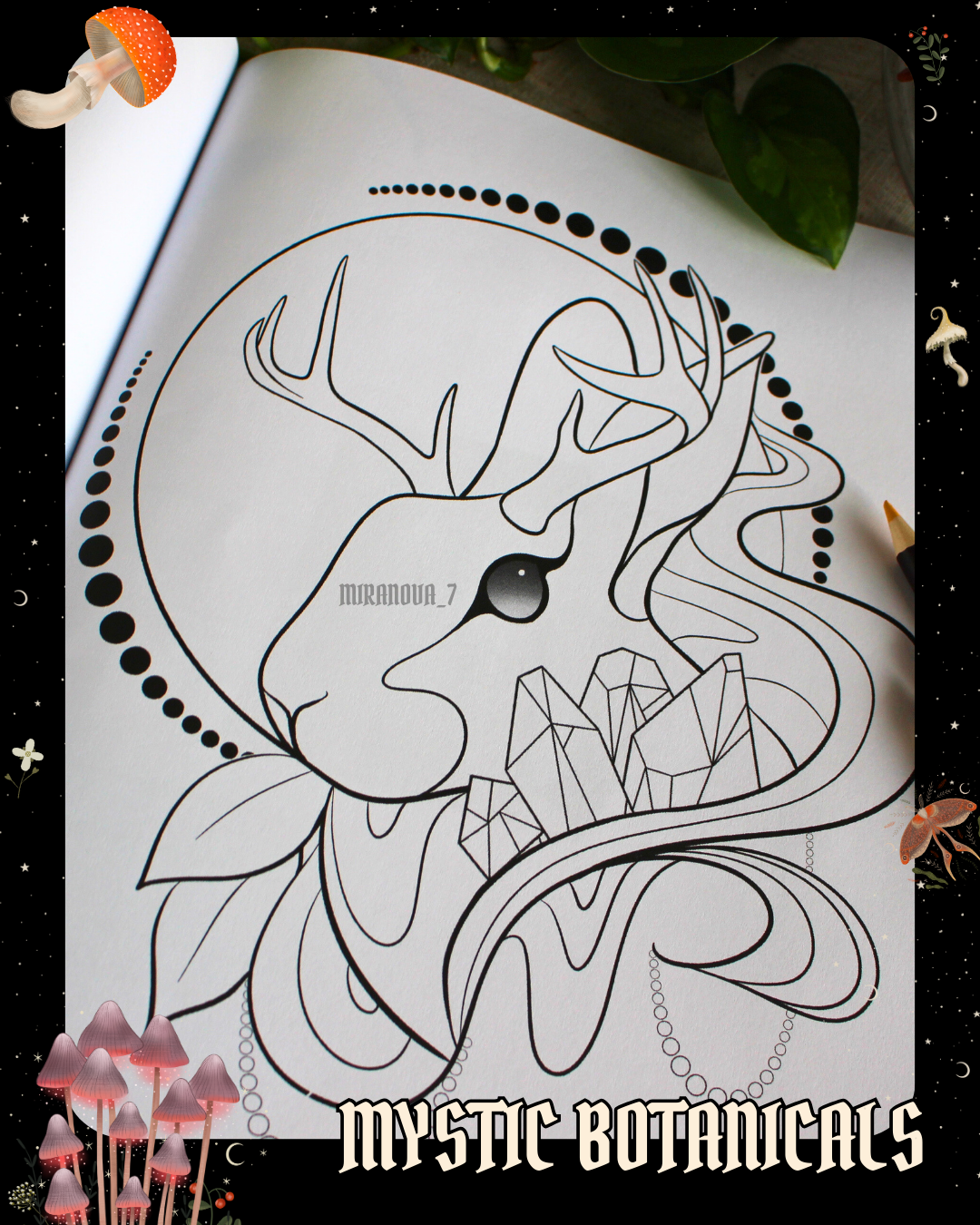 Anxiety Colouring Journal: Mystical Botanical