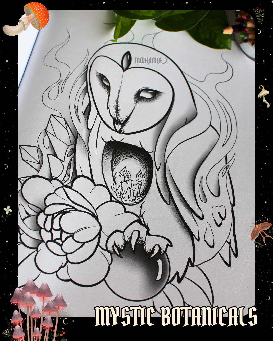 Anxiety Colouring Journal: Mystical Botanical