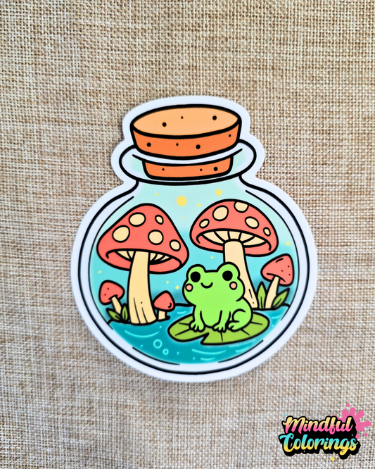 Sticker: Frog Bottle