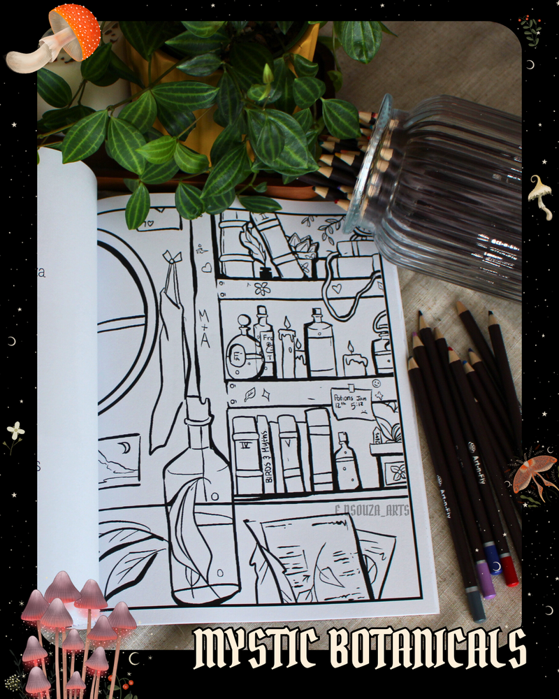 Travel Anxiety Journal: Mystic Botanicals-zoom-
