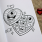 Hearts & Haunts Mini Colouring Book Bundle