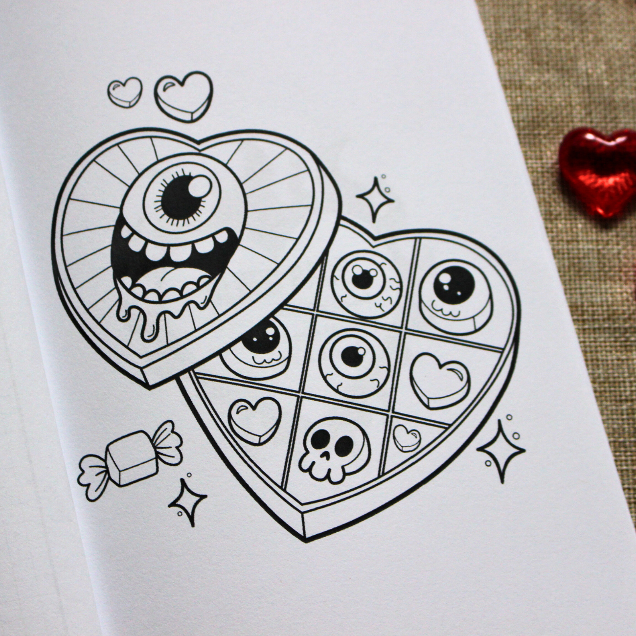 Hearts & Haunts Mini Colouring Book Bundle