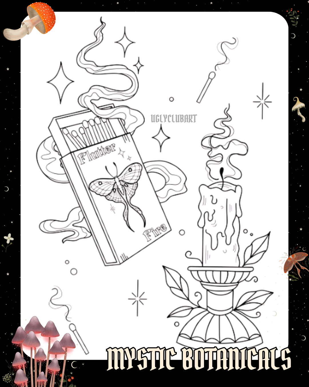 Anxiety Colouring Journal: Mystical Botanical