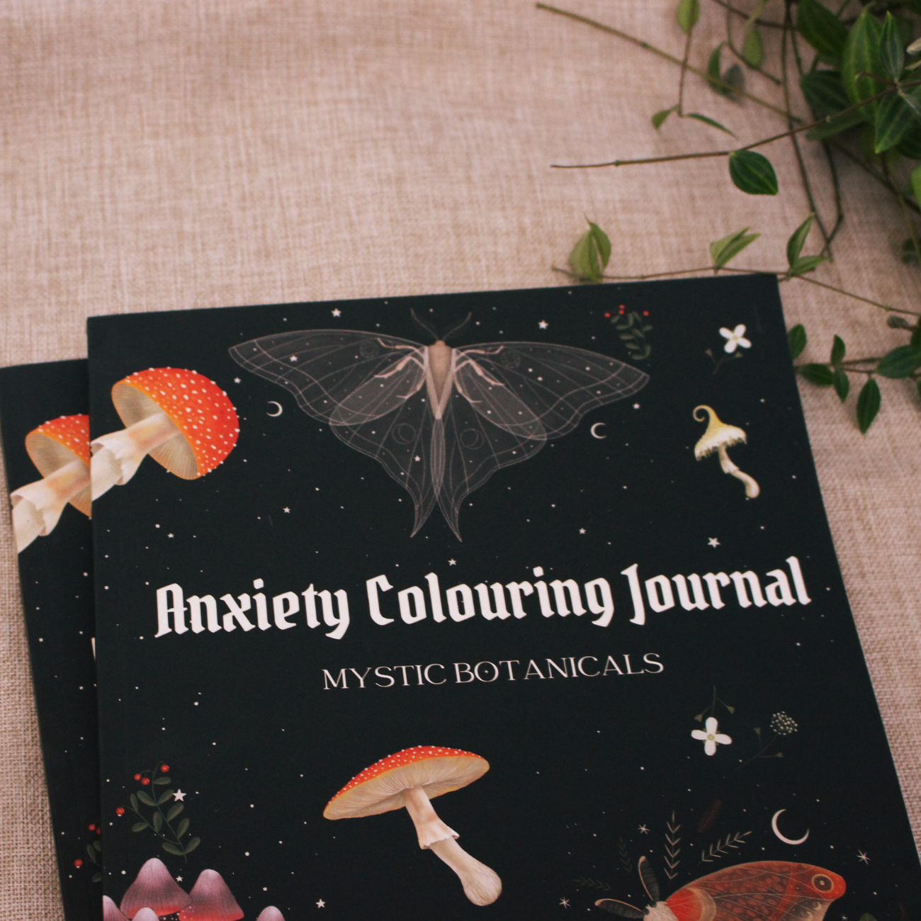 Anxiety Colouring Journal: Mystical Botanical