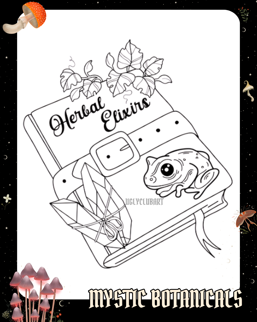 Anxiety Colouring Journal: Mystical Botanical