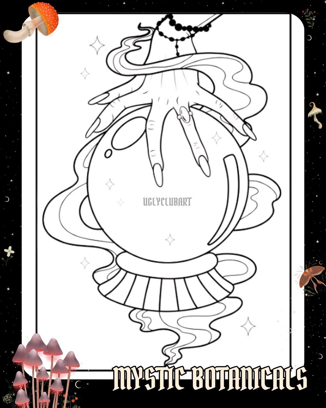 Anxiety Colouring Journal: Mystical Botanical