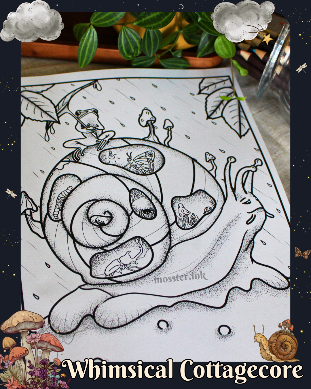 Anxiety Colouring Journal: Whimsical Cottagecore