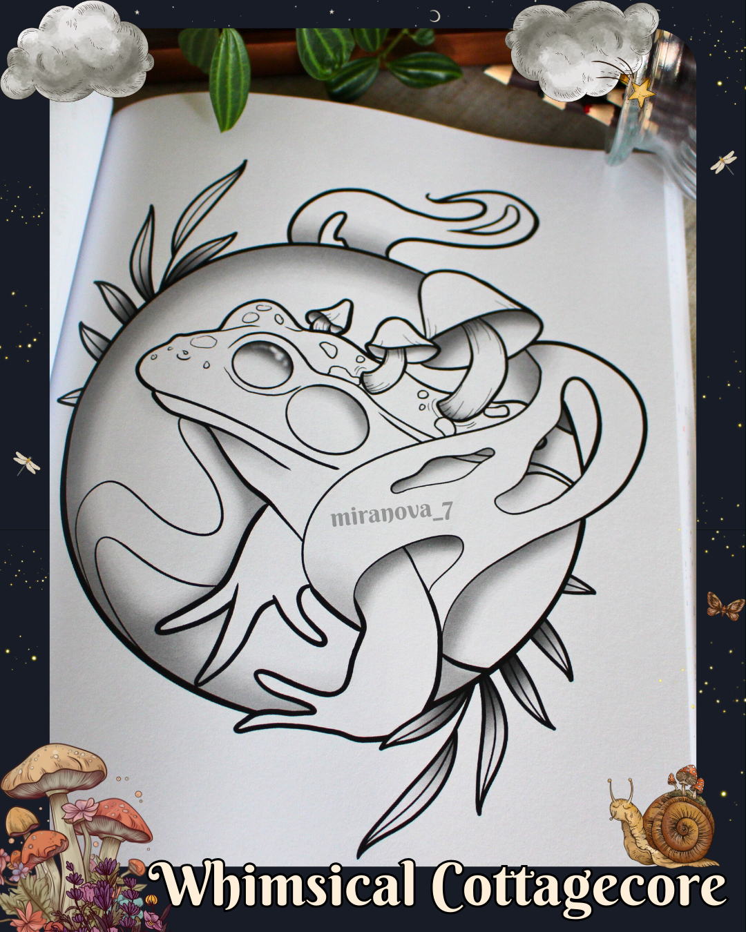 Anxiety Colouring Journal: Whimsical Cottagecore