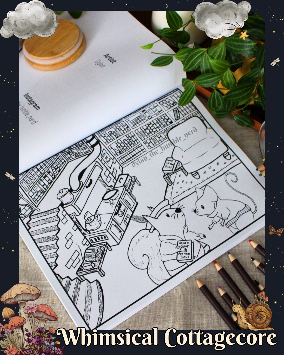 Anxiety Colouring Journal: Whimsical Cottagecore