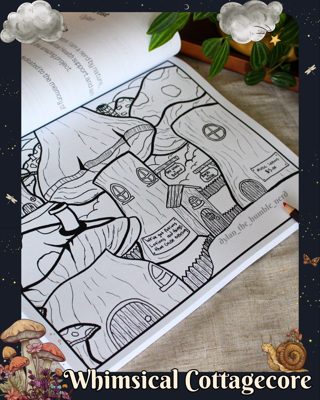 Anxiety Colouring Journal: Whimsical Cottagecore