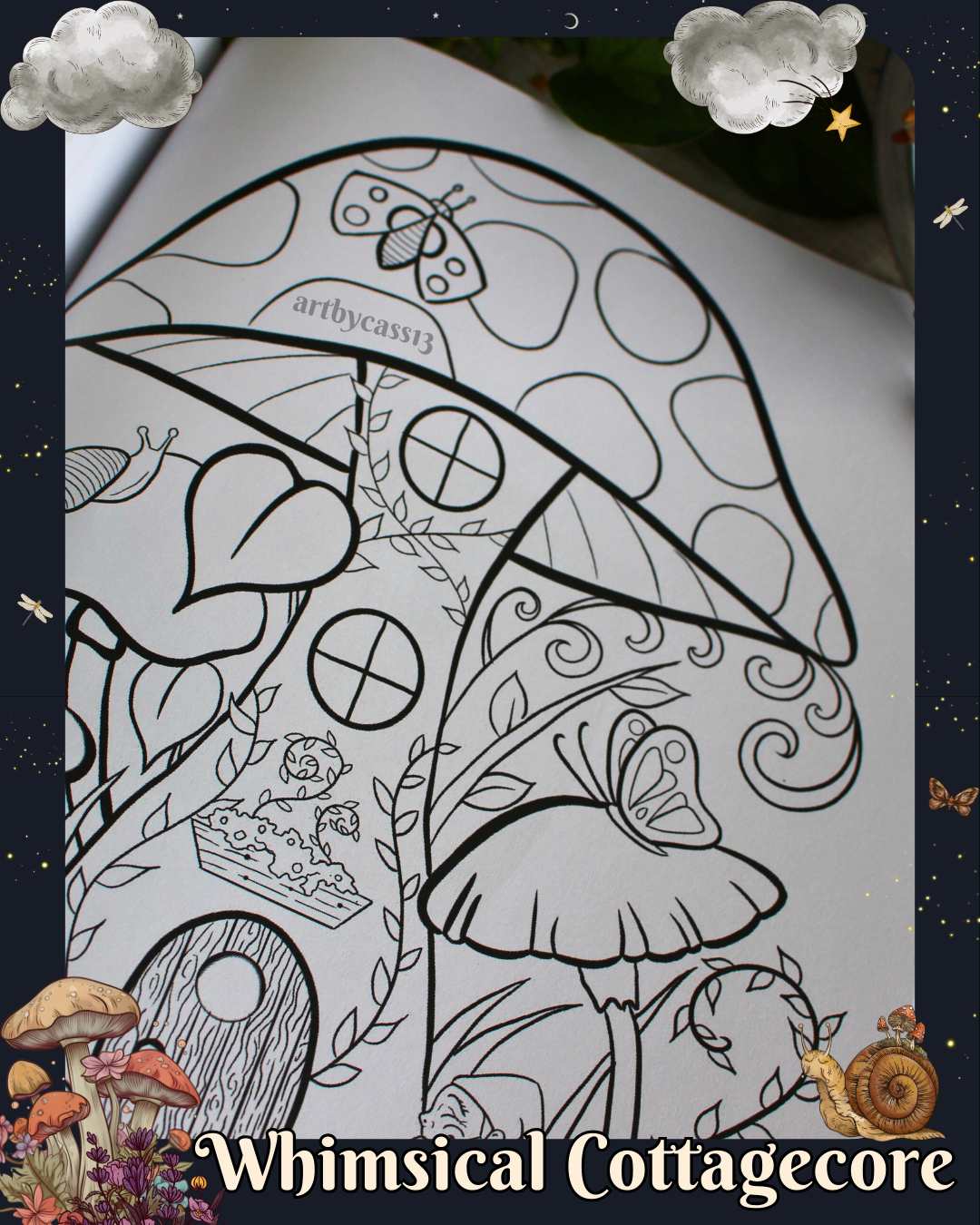 Anxiety Colouring Journal: Whimsical Cottagecore