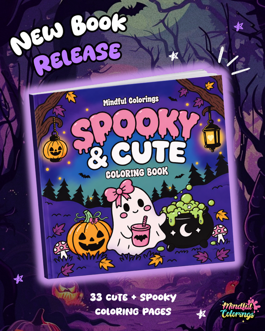Spooky & Cute Coloring Book