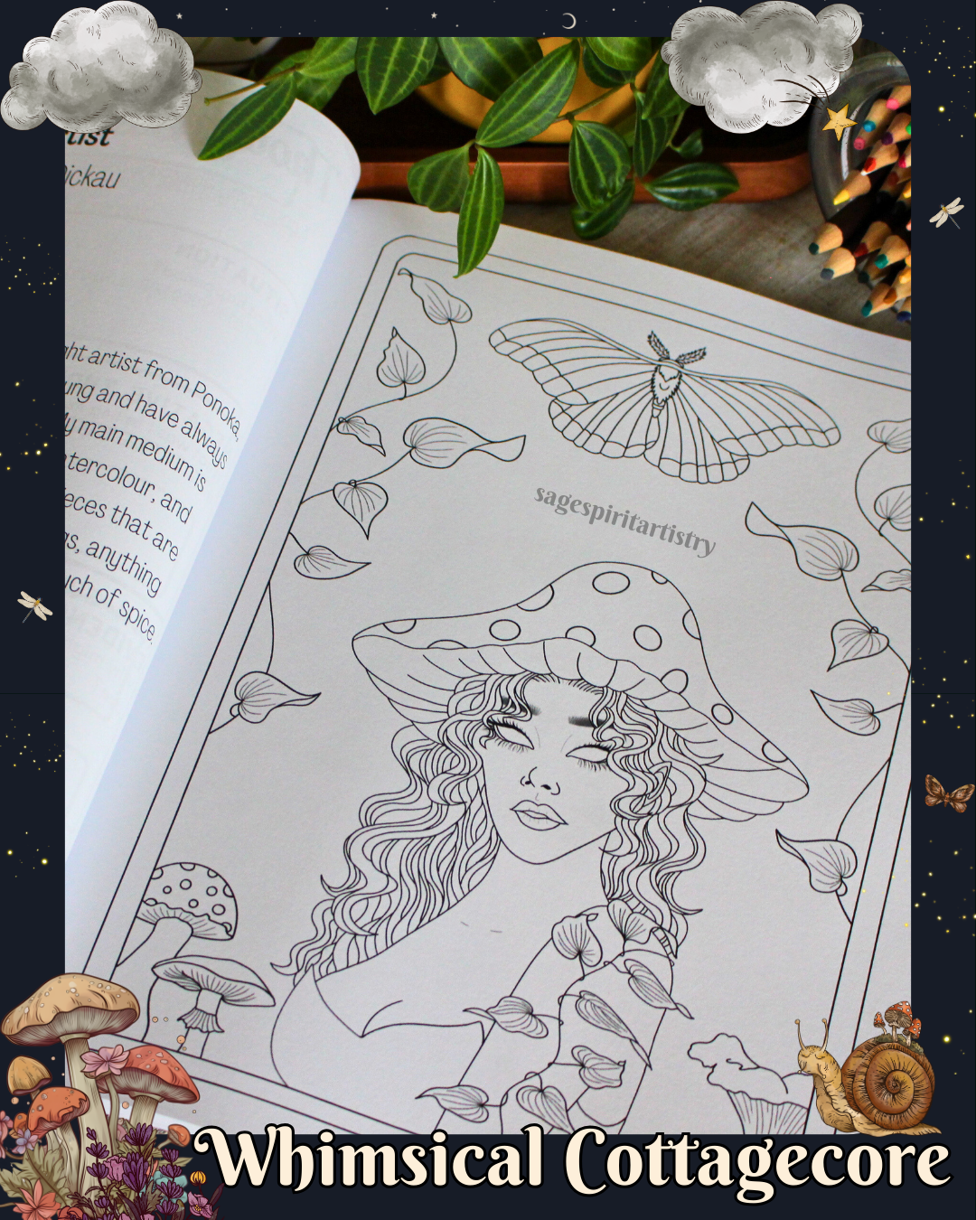 Anxiety Colouring Journal: Whimsical Cottagecore