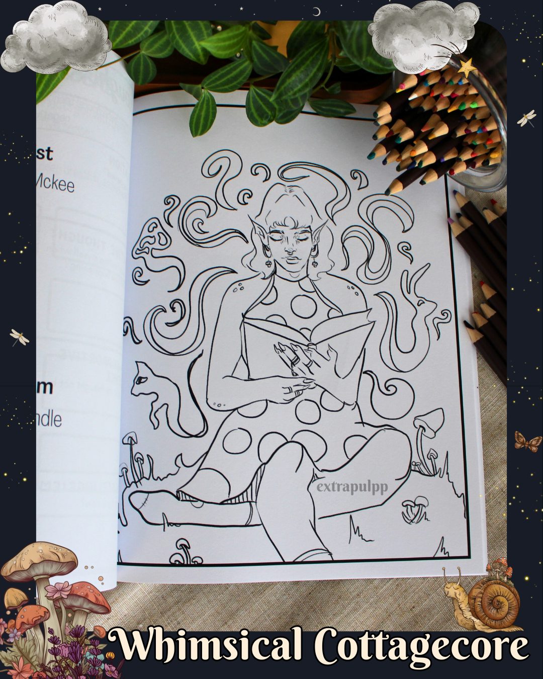 Anxiety Colouring Journal: Whimsical Cottagecore