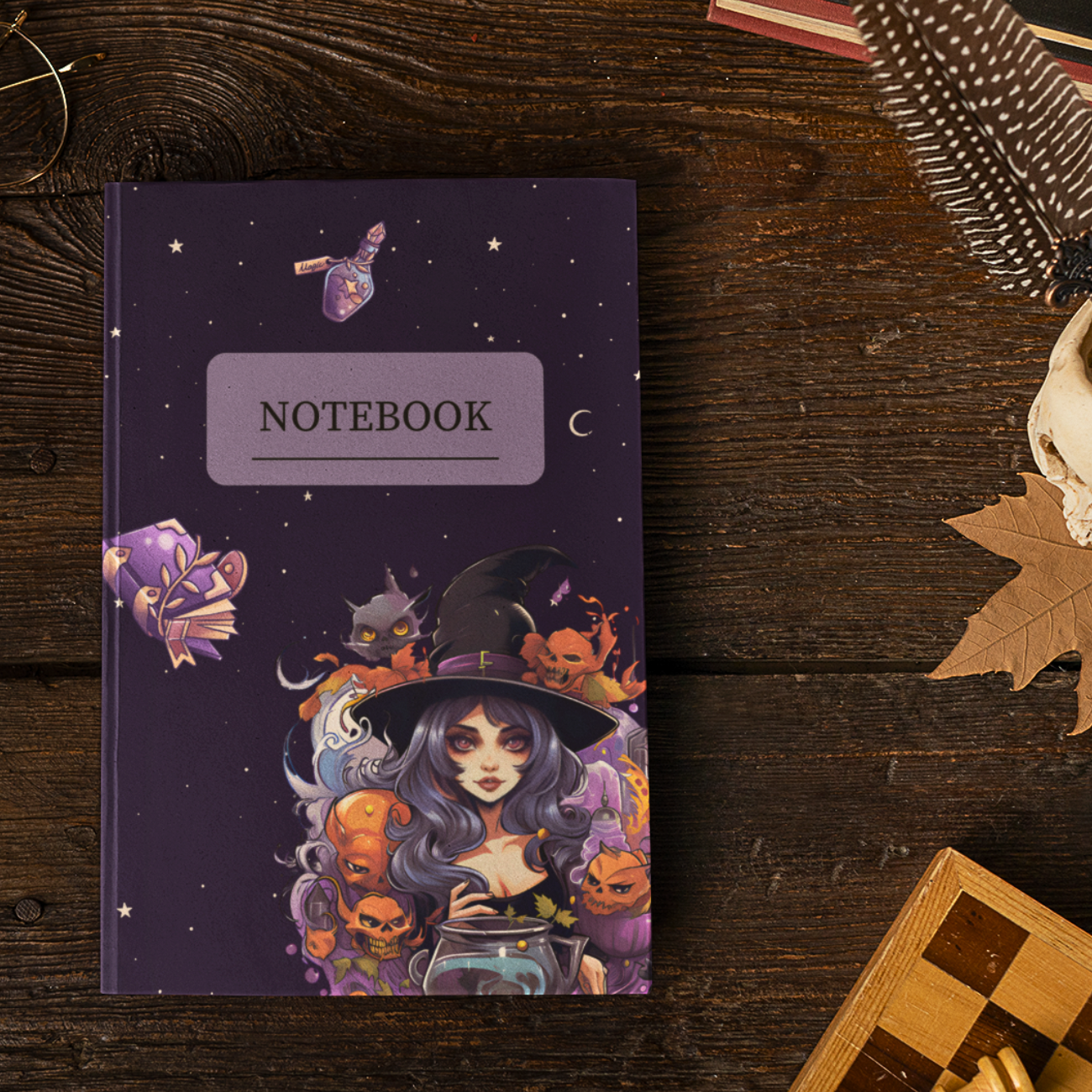 Purple Sorcery Hardcover Notebook