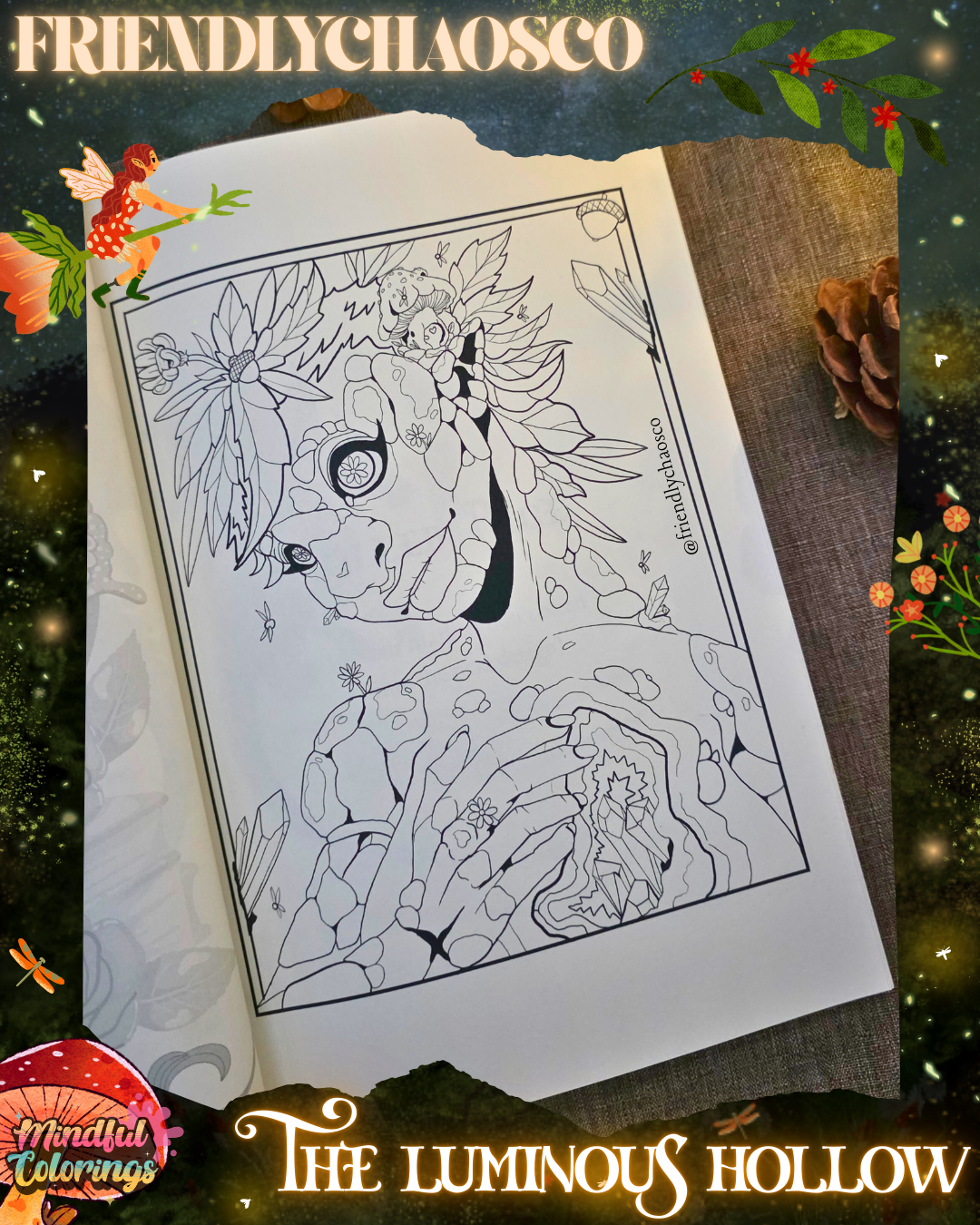 Anxiety Colouring Journal: The Luminous Hollow