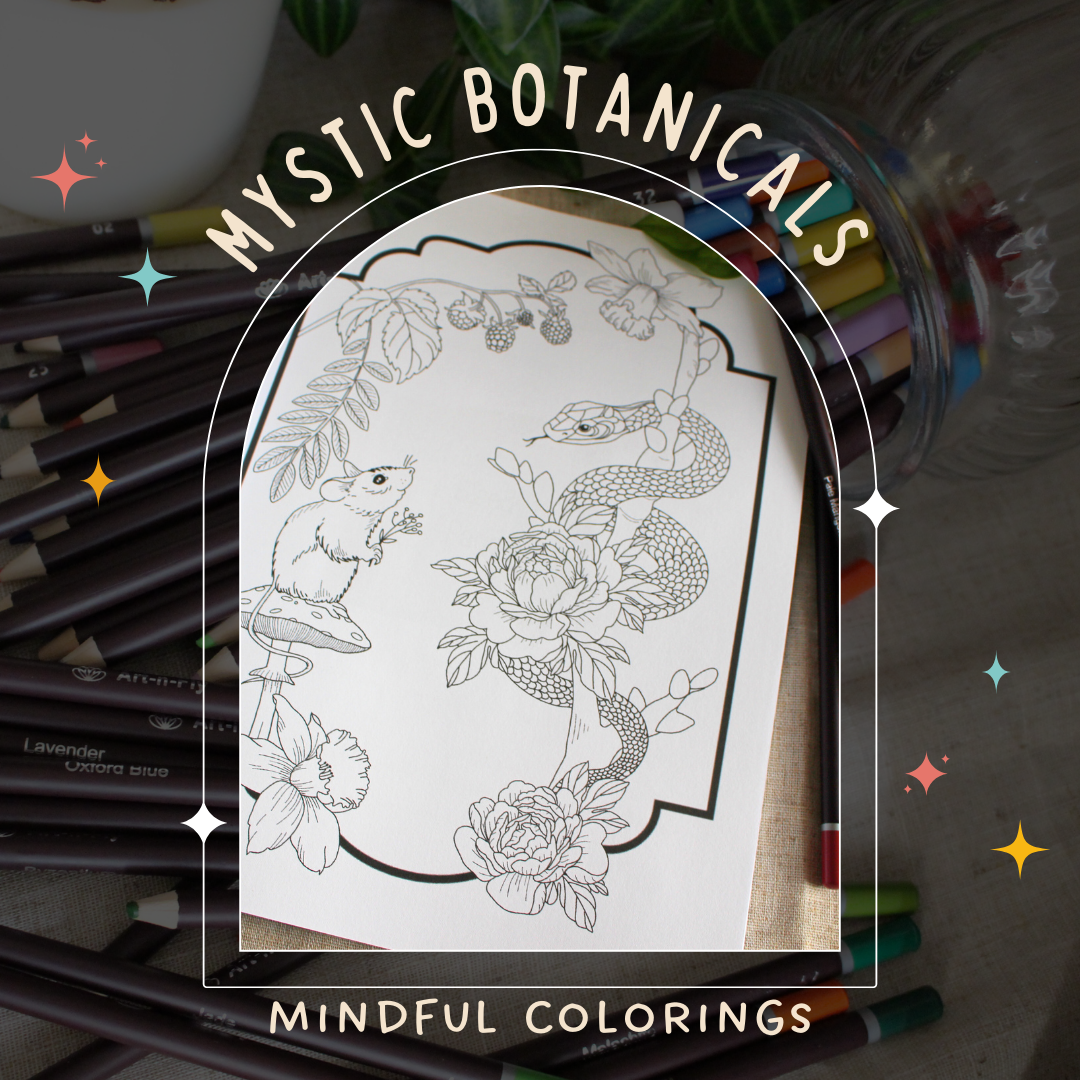 Travel Size Anxiety Journal: Mystic Botanicals