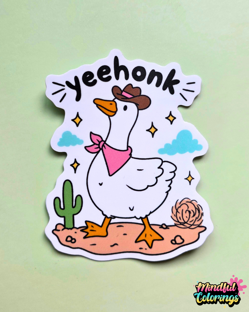 Sticker: Yeehonk Western Duck-zoom-