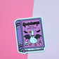 Spooky Goosebumps Tales of Honk and Haunts vinyl sticker featuring a goose with bat wings surrounded by skulls, bats and a candle.