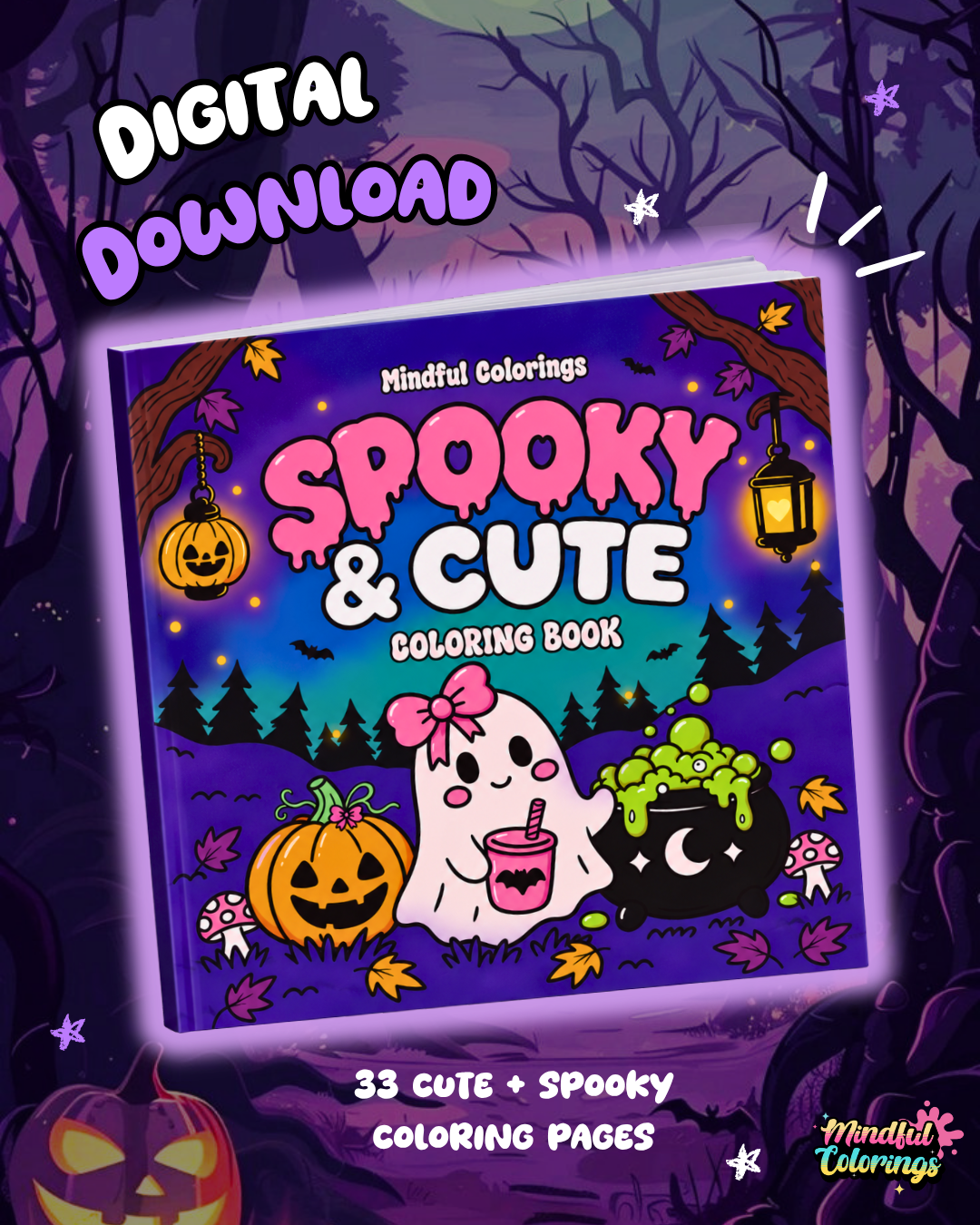 (DIGITAL) Spooky & Cute Coloring Book