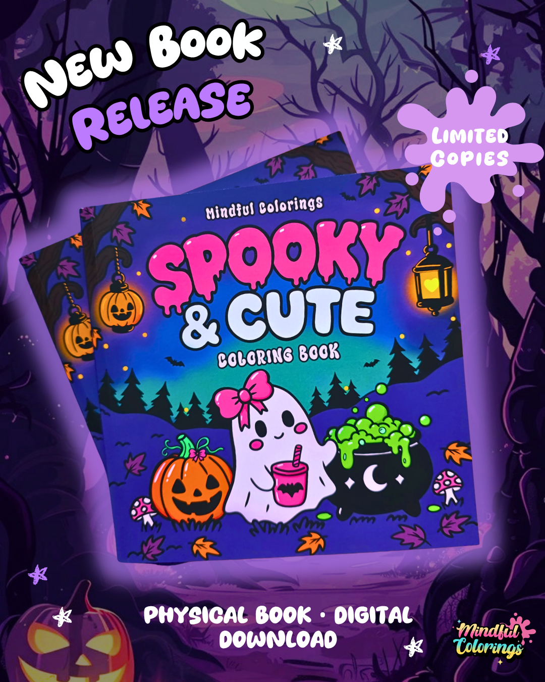 Spooky & Cute Coloring Book