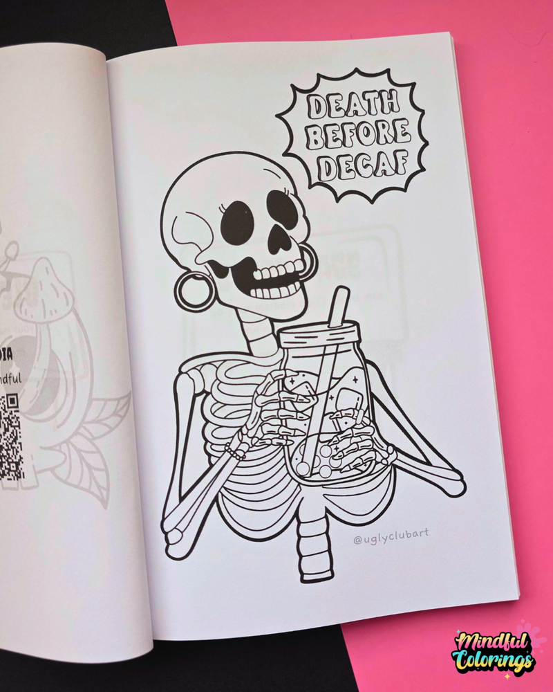 Anxiety Colouring Journal: Sweetly Sinister-zoom-