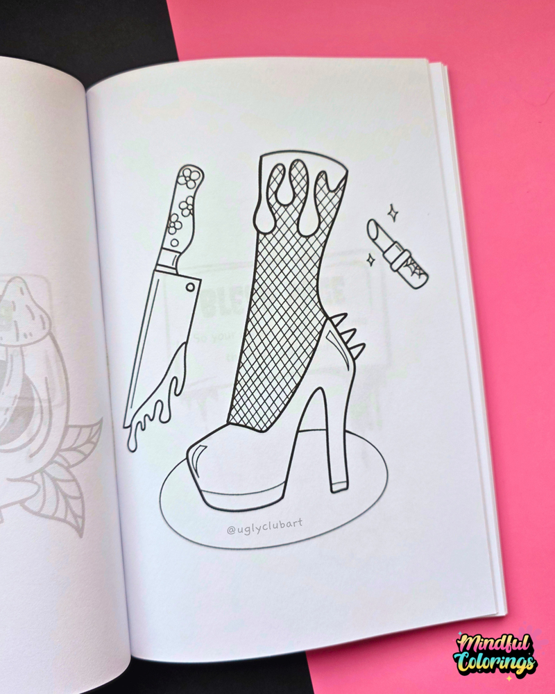 Anxiety Colouring Journal: Sweetly Sinister-zoom-