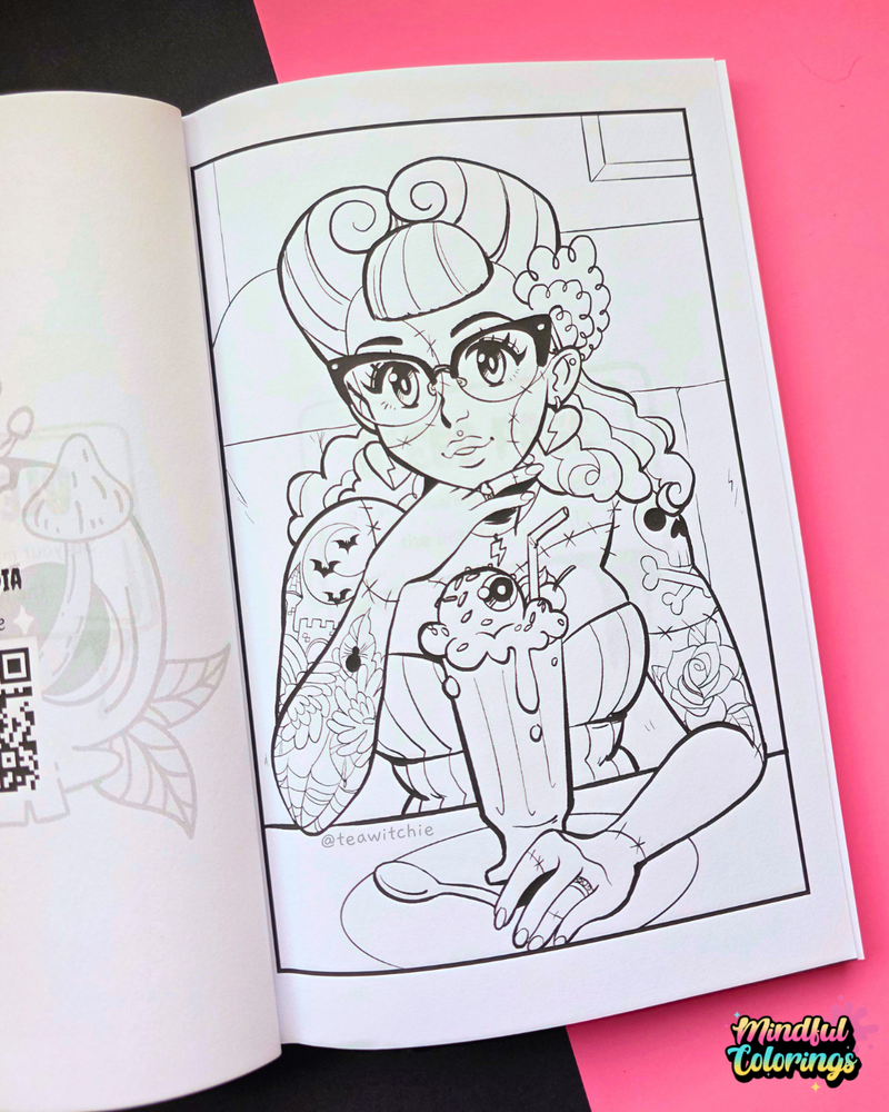 Anxiety Colouring Journal: Sweetly Sinister-zoom-