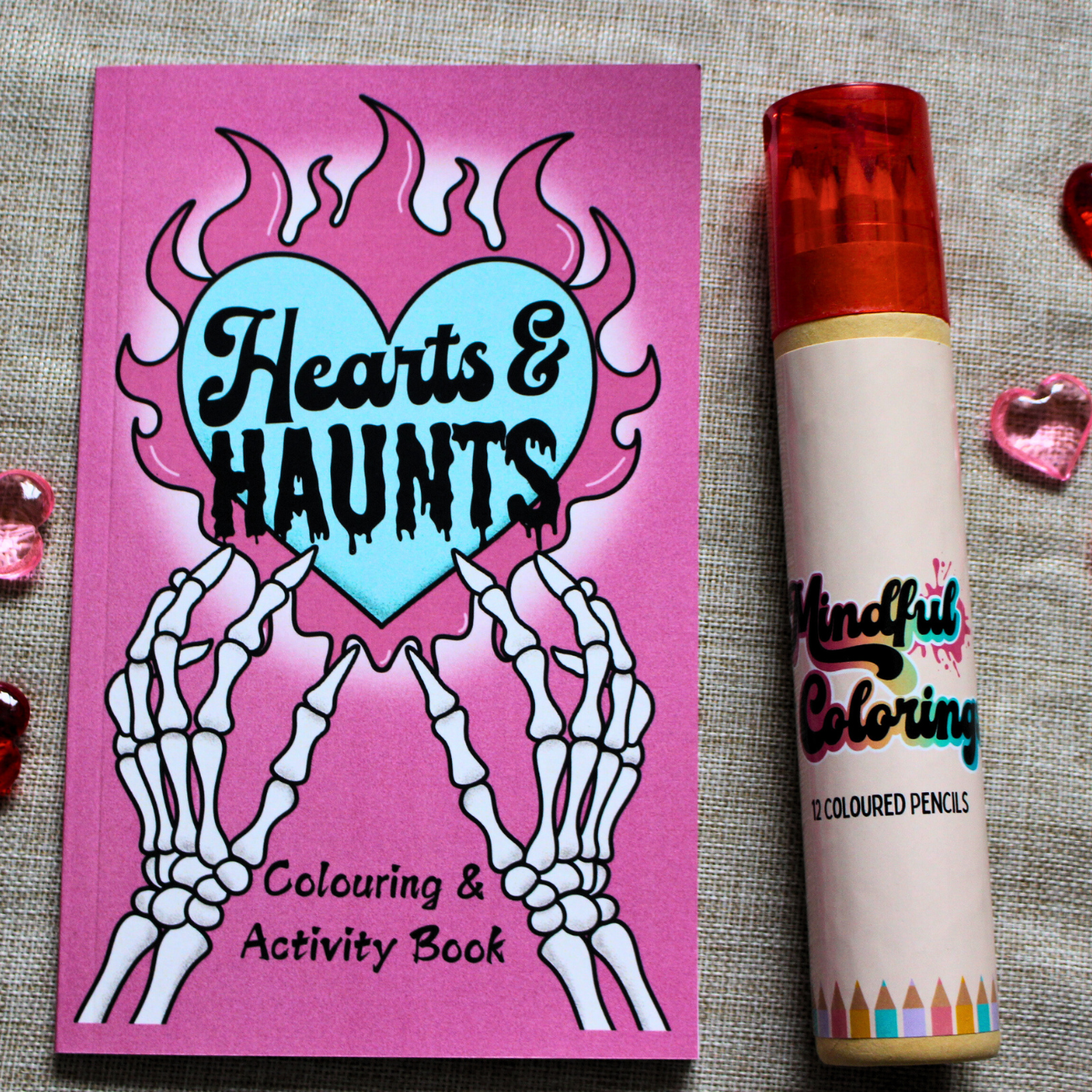 Hearts & Haunts Mini Colouring Book Bundle